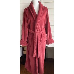 RESTORATION HARDWARE Luxury Long Plush Brick Red Unisex Women M Robe
